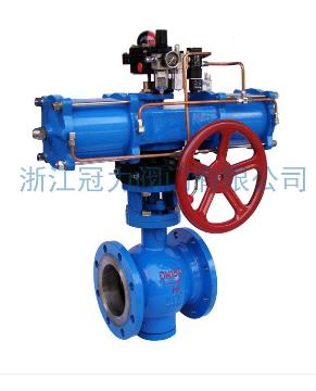 法蘭式V型球閥合流、分流、及流向自由的切換！